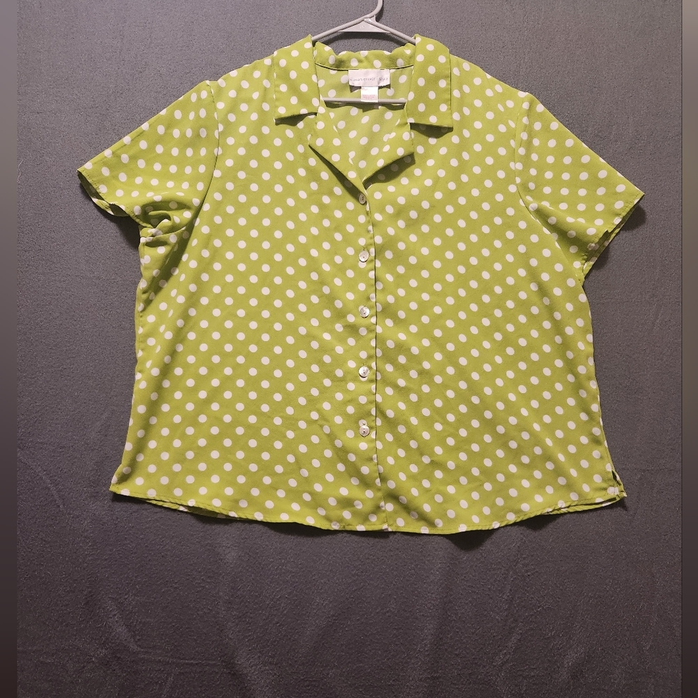 Susan Graver 2X Green White